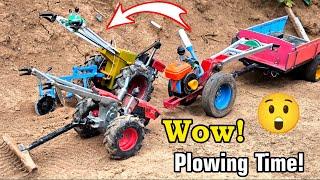 Beautiful RC Farming Tractors in Action - Plowing Realistic Rice Firlds | So Satisfying!