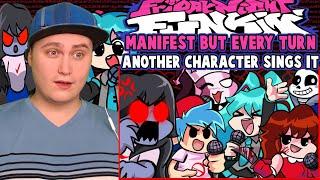 "Manifest" but Every Turn Another Character Sing It - Friday Night Funkin Animation | Reaction