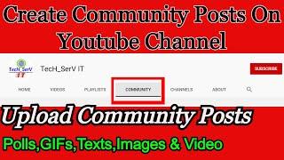 How to Create Posts on Youtube - YouTube Community Tab