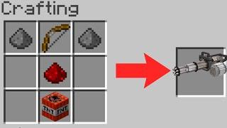 how to craft a minigun in minecraft