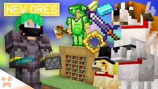 NEW ORES, MORE PETS, + SECRET DOORS! (testing new minecraft bedrock addons 4)