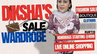 Live online shopping|| Diksha's Wardrobe #fashion #handbags #bags #clutches #walletsnbags #purse