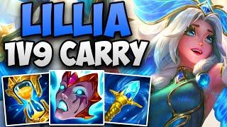 INCREDIBLE LILLIA 1V9 CARRY IN CHALLENGER! | CHALLENGER LILLIA JUNGLE GAMEPLAY | Patch 15.4 S15