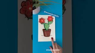 DIY “Blossoming cactus” interactive spinning card. Easy and fun paper circuit project for beginners