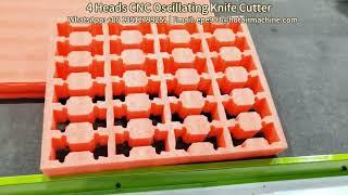 4 Heads CNC Oscillating Knife Cutter