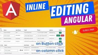 Inline Table Editing Angular | angular tutorials | Angular 17