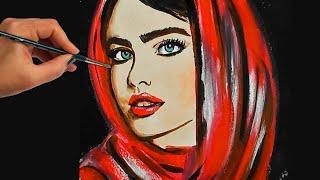 REALISTIC PORTRAIT PAINTING ACRYLIC | Painting DEMO