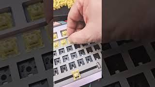 Always be careful when installing switches in a hot swap keyboard or else it could break! #keyboard