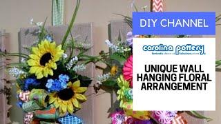 Unique DIY Wall Hanging Floral Arrangement - Carolina Pottery