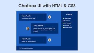 How To Make A ChatBox UI Design Using HTML And CSS | Chat App Design Using HTML & CSS