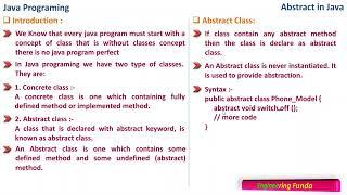 Abstract Class – Java Programming