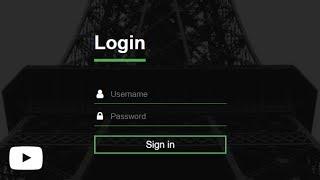 Amazing Transparent Login Form Just By Using HTML & CSS