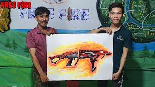 Vẽ MP40 Mãng Xà Trong Game Free Fire, Cobra MP40 Drawing Gun | TVT