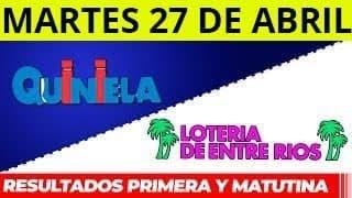 Quinielas Primera y matutina de Córdoba y Entre Rios sabado 24 de Abril