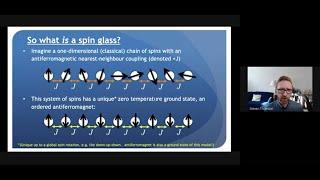 Institute Online Colloquium - Dr. Steven Thomson - The Physics of Spin Glasses - 29th October 2021