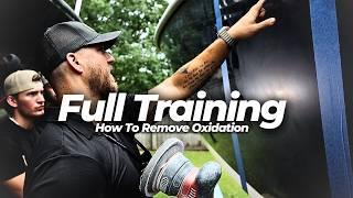 How to Sand, Buff & Polish to Remove Oxidation on a boat | Boat Detailing Tips