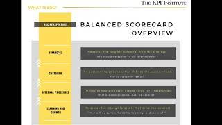 Balanced Scorecard Fundamentals