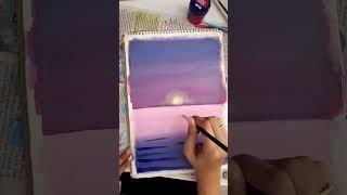 #acrylicpainting #beginners #sunset #sunrise #ocean #sunshine #drawing #artistic #diy #sea #waves