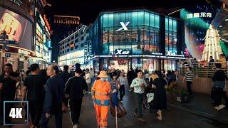 Walking in the street in Shenzhen Dongmen, Surprisingly bustling at 11 P.M｜China 4K