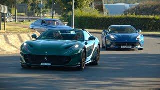 LIVE  | Cars ACCELERATING - Leaving Ferrari Racing days at Silverstone Circuit