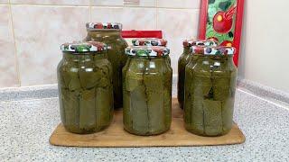 Легкий Рецепт Консервирования  Виноградных Листьев На Сарма (Долма) Canning Grape Leaves for Sarma