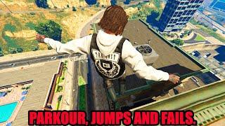 GTA 5 - Super Jump Parkour / Ragdolls Compilation (Euphoria Physics)