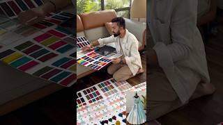 Lehenga Making Process || Multi color Sequence Embroidery work Designer Lehenga #indiandesigner