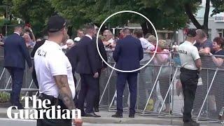 Footage reveals moments before Slovakian PM is shot