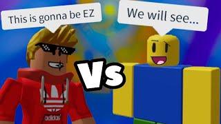 Racing RANDOM PEOPLE in Tower Of Hell As a NOOB | ROBLOX