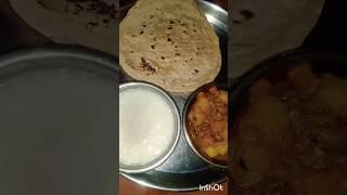 #simplethali #nightmeal  #shortsvideo #youtubeshorts #chapati #indiansimplefood