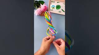 How to make a fun spinning toy craft ideas paper strips perfect for kids #shorts #shortvideo #craft