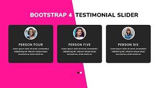 How to create Testimonial Carousel using Bootstrap 4