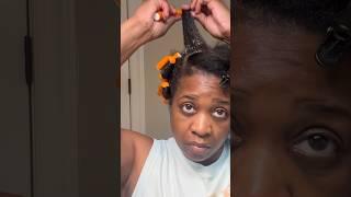 Flexi rods on short natural hair #flexirods #shorts #shortvideo