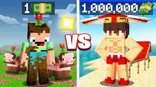 Semlaki REICH 1.000.000$ VS Billy ARM URLAUB Challenge in Minecraft!