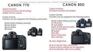 Canon 77D vs Canon80D detailed specs comparison review