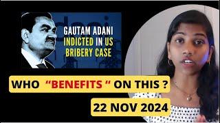 " Who Benefits on Adani Issue? " Nifty & Bank Nifty, Pre Market Report, Analysis 22 Nov 2024