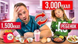 24 часа ПИТАЮСЬ КАК РЕБЁНОК! САМЫЙ ВКУСНЫЙ РАЦИОН️