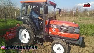 Минитрактор KUBOTA GL241 с кабиной.Фреза