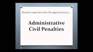 2015 10 23 14 00 Administrative Civil Penalty Process   Deputy, Commissioner, Sealer Oral Exam Prep