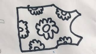  Easy Flower Shirt Drawing for Kids | Cute T-Shirt Design Tutorial ️