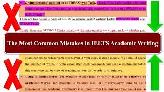 The Most Common Mistakes in IELTS Academic Writing