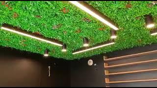 Artificial grass ceiling/ Interior design/ Guru interior/#guruinterior