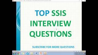 TOP SSIS Interview Questions Part 2