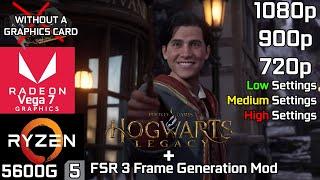 Hogwarts Legacy + FSR 3 FG Mod - Ryzen 5 5600G Vega 7 & 32GB RAM