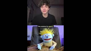 Guessing People’s Names - Behind The Scenes - Hilarious Omegle Puppets #shorts