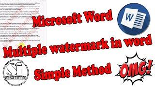 How To Apply Multiple Watermarks In 1 Page | MS Word, Apply Unlimited Watermarks  (The Easy Way)