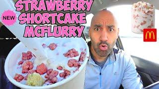 McDonalds Strawberry Shortcake McFlurry Review - NEW Menu Item