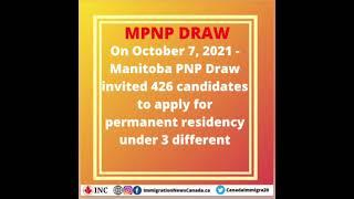 Canada | Manitoba Provincial Nominee Program (MPNP) Draw: October 7, 2021