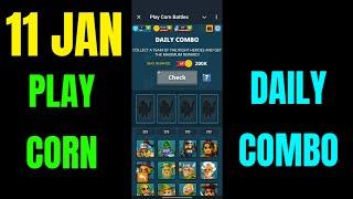 10 January play corn battles daily combo | daily combo corn battles | Combo card corn battles