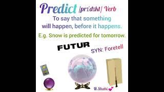  Predict, Verb 
